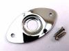 ELECTRIC GUITAR OVAL JACK PLATE CHROME